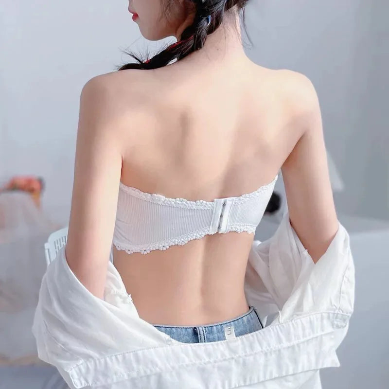 Peris Gems Lace Strapless Bra Women Sexy Tube Top Invisible Push Up Bralette Lady Seamless Underwea Lingerie Summer Chest Wraps Crop Tops Lace Strapless Bra Women Sexy Tube Top Invisible Push Up Bralette Lady Seamless Underwea Lingerie Summer Chest Wraps Crop Tops SHEIN Amazon Temu