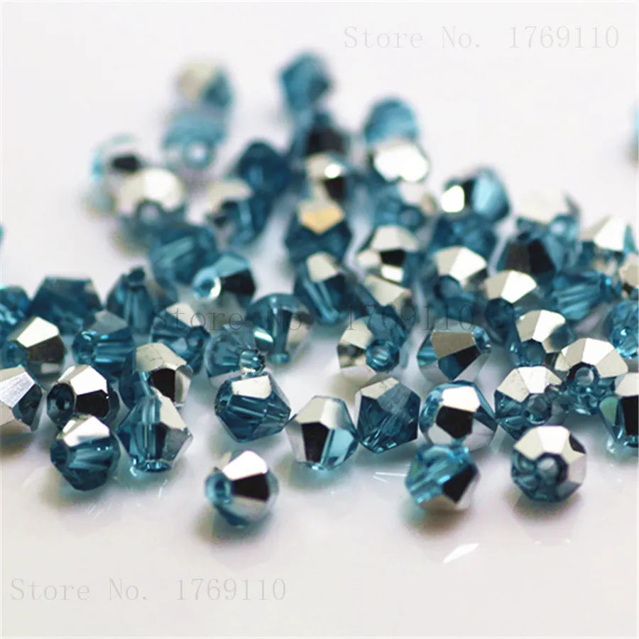 Peris Gems lake Blue silver Glass Bead 100pc Loose Spacer Stones for DIY Jewelry SHEIN Amazon Temu