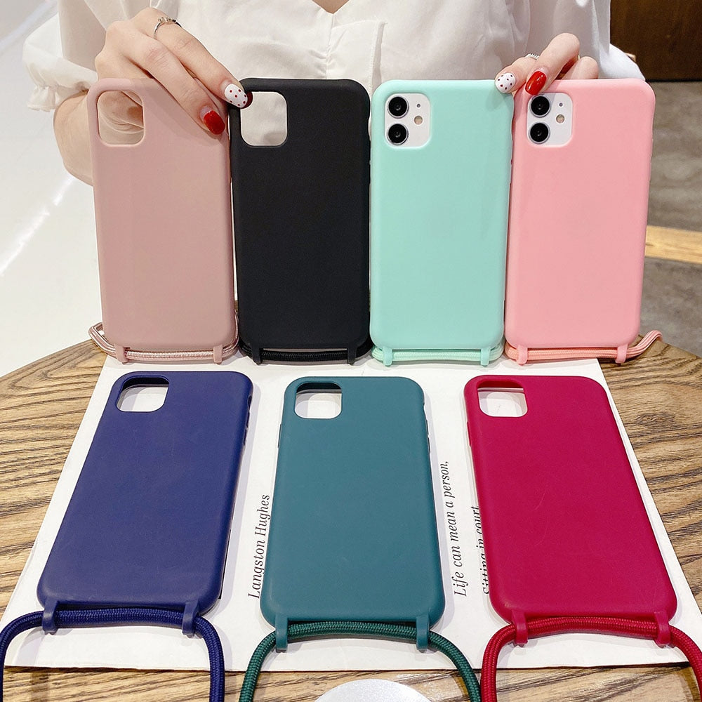 Peris Gems Lanyard Strap Crossbody Phone Protector Case for iPhones SHEIN Amazon Temu
