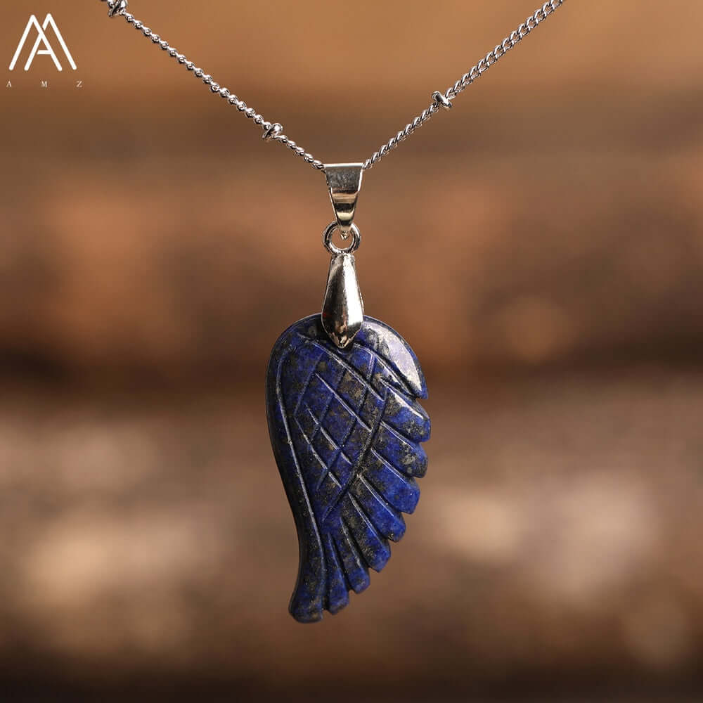 Peris Gems Lapis Angel Wing Labradorite Choker Necklace - Quartz Crystal Angel Wings SHEIN Amazon Temu