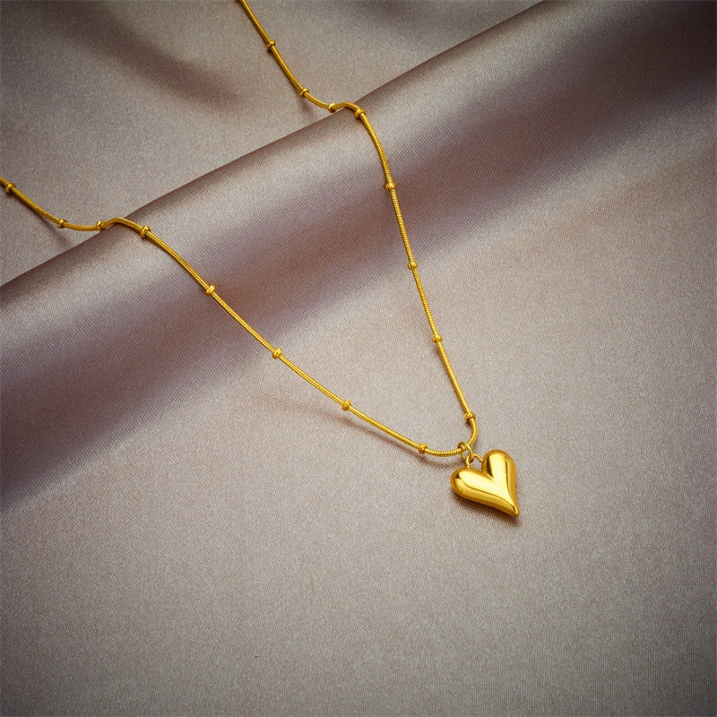 Peris Gems Layered Stainless Heart Padlock Necklaces for Women SHEIN Amazon Temu