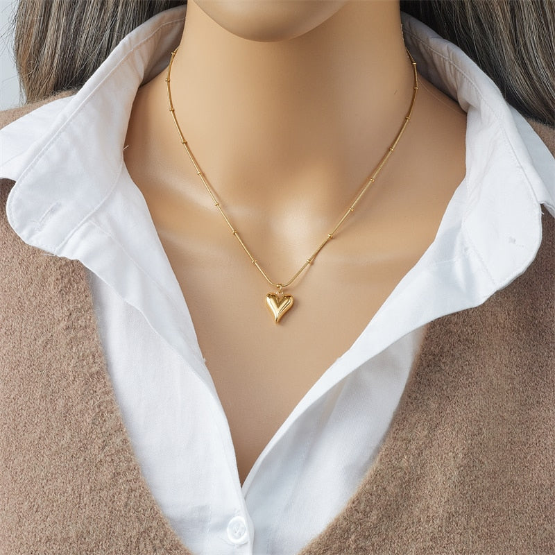 Peris Gems Layered Stainless Heart Padlock Necklaces for Women SHEIN Amazon Temu