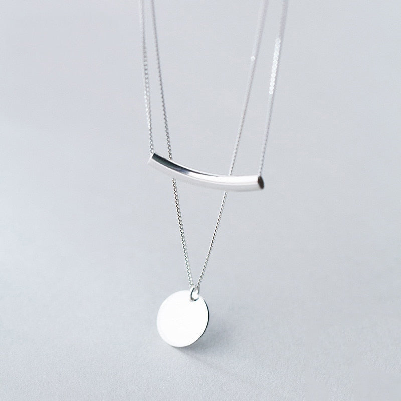 Peris Gems Layered Sterling Silver Coin Pendant Necklace for Women SHEIN Amazon Temu