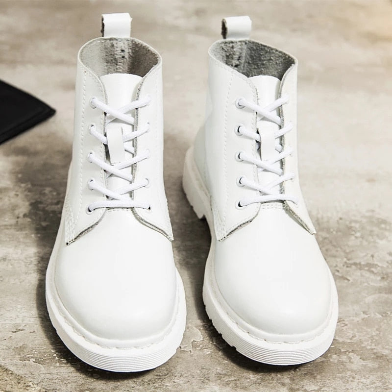 Peris Gems Leather Ankle Boots for Women | Round Toe Solid Leather Motorcycle Boots Leather Ankle Boots for Women | Round Toe Leather Boots SHEIN Amazon Temu
