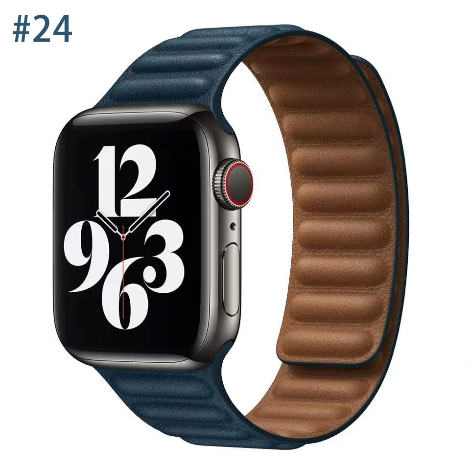 Peris Gems Leather Strap for Apple Watch | Magnetic Leather Watch Band for Series 8 7 6 5 SHEIN Amazon Temu