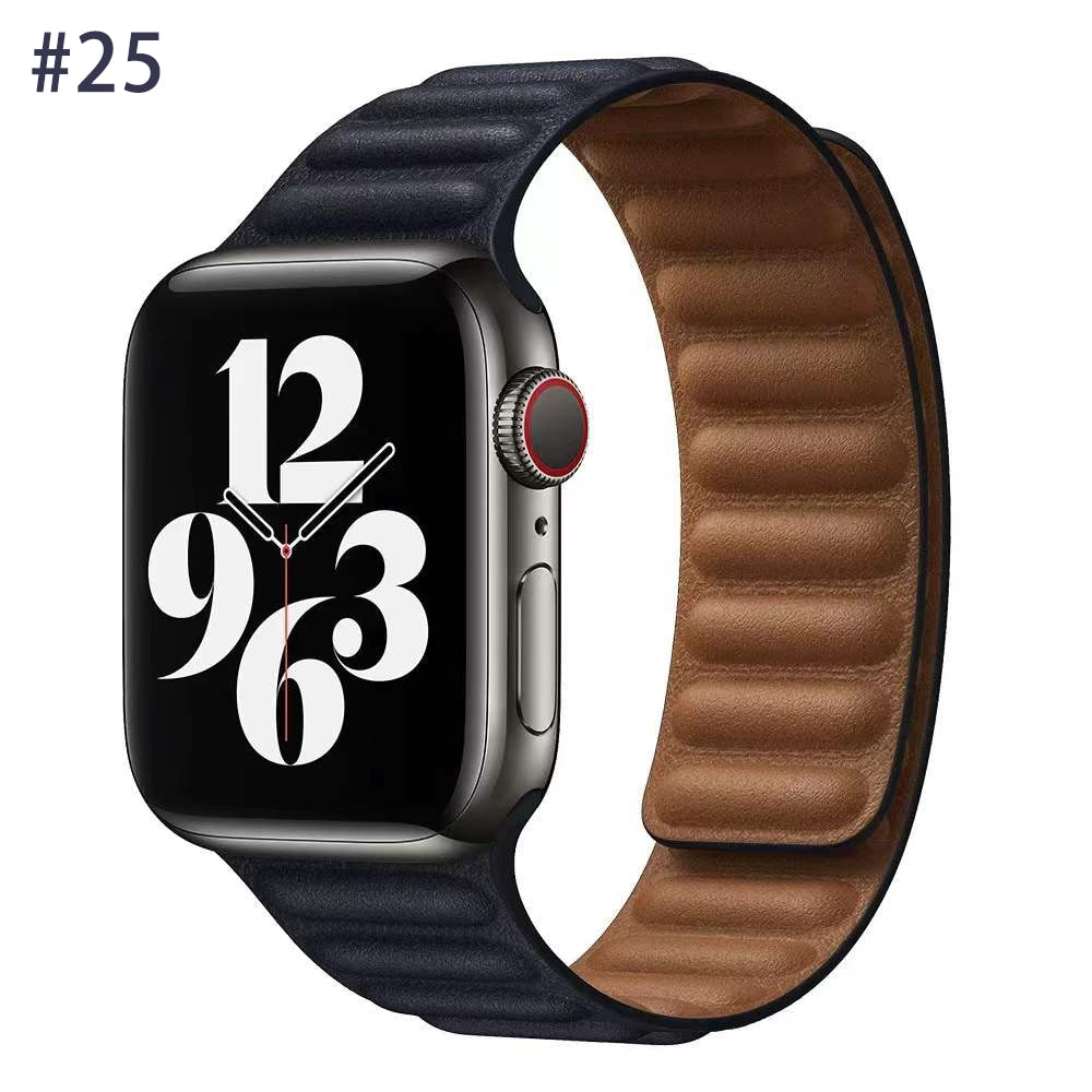 Peris Gems Leather Strap for Apple Watch | Magnetic Leather Watch Band for Series 8 7 6 5 SHEIN Amazon Temu