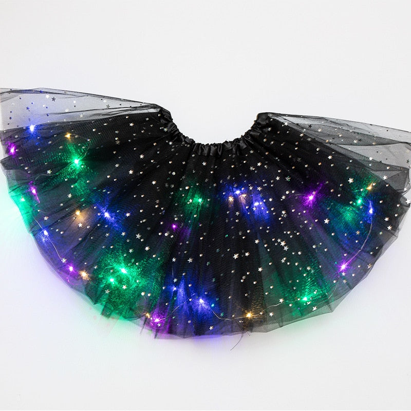 Peris Gems LED Glowing Kid Girls Princess Tutu Skirts | Children Dancing Miniskirt LED Glowing Kid Girls Princess Tutu Skirts Dancing Miniskirt SHEIN Amazon Temu