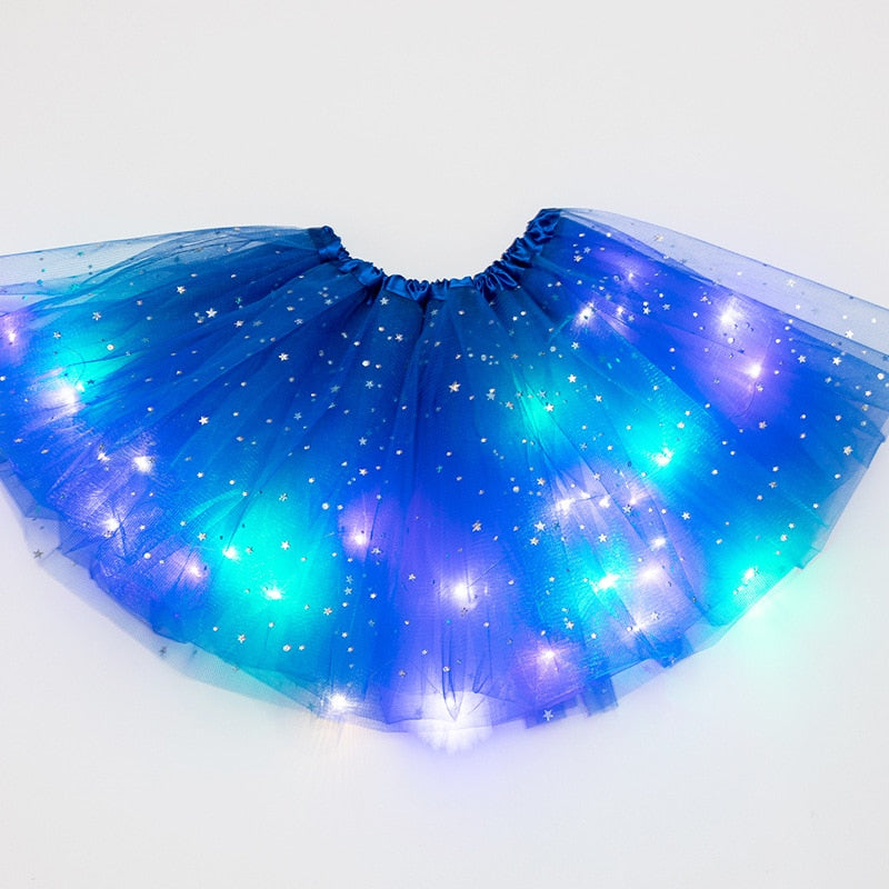 Peris Gems LED Glowing Kid Girls Princess Tutu Skirts | Children Dancing Miniskirt LED Glowing Kid Girls Princess Tutu Skirts Dancing Miniskirt SHEIN Amazon Temu