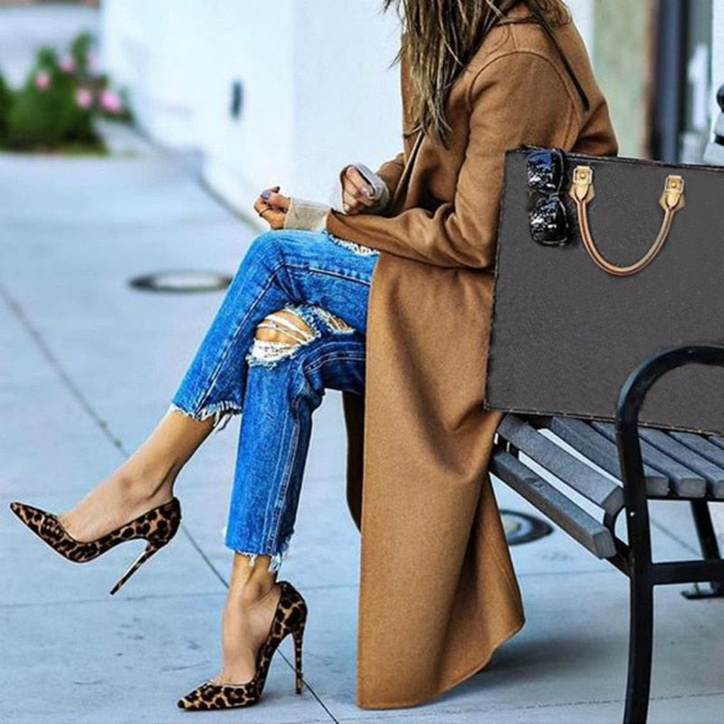 Peris Gems Leopard Print High Heel Shoes for Women | Flock Leopard 12cm Heels Leopard Print High Heel Shoes for Women | Flock Leopard SHEIN Amazon Temu