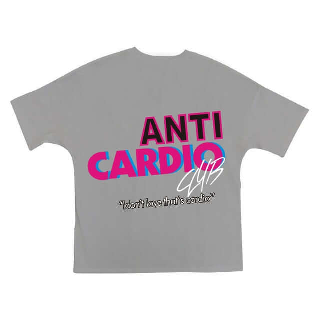 Peris Gems light grey 2 / M Anti-Cardio Oversized Cotton Tee for Men | Gym Bro Bulking Shirt Anti-Cardio Oversized Cotton Tee | Gym Bro Bulking Shirt SHEIN Amazon Temu
