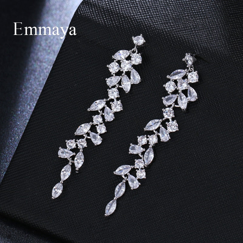 Peris Gems Long Diamond Leaf Tassel Earrings for Women SHEIN Amazon Temu