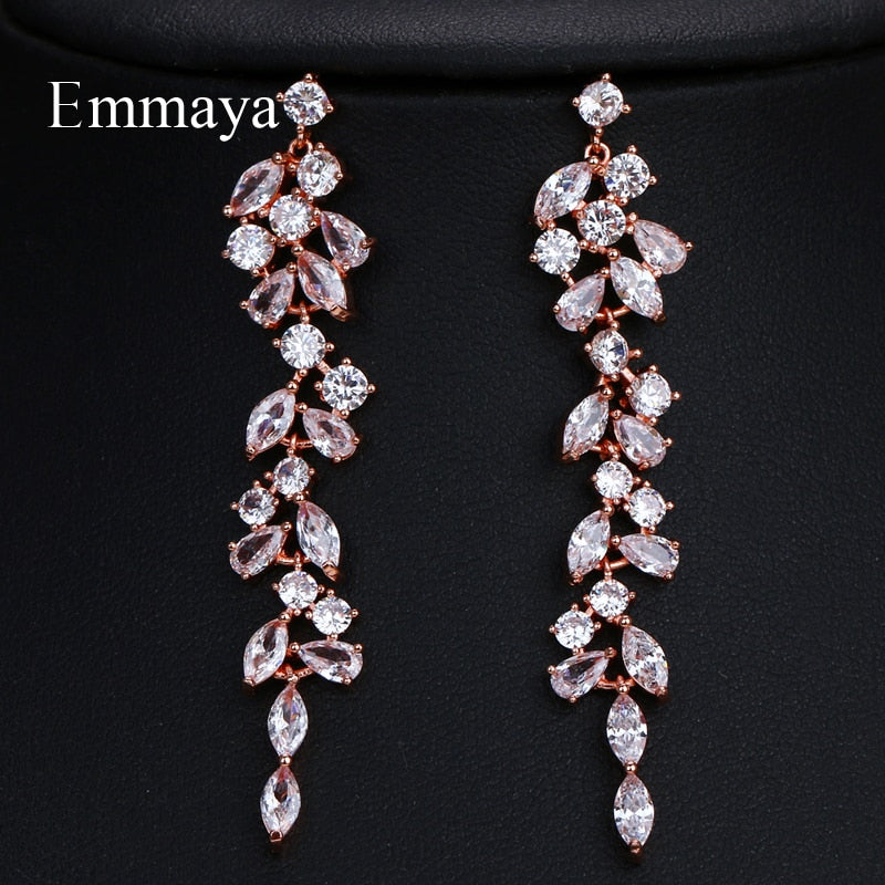 Peris Gems Long Diamond Leaf Tassel Earrings for Women SHEIN Amazon Temu