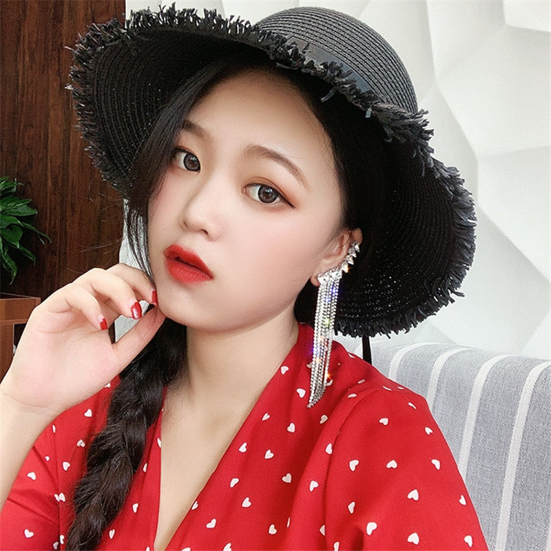 Peris Gems Long Diamond Tassel Drop Earrings for Women | Waterdrop Earrings Long Diamond Tassel Drop Earrings for Women Waterdrop SHEIN Amazon Temu
