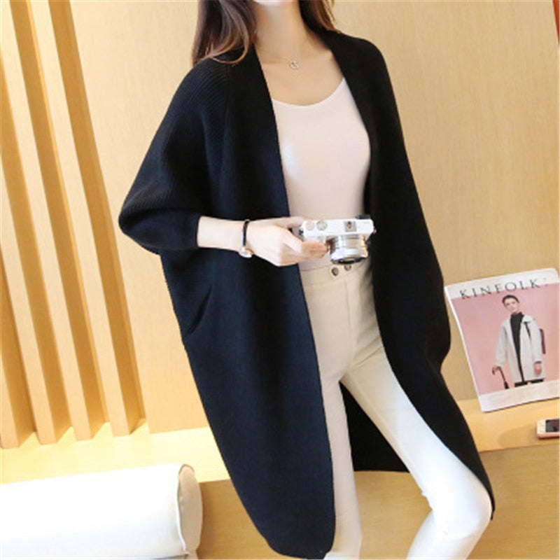 Peris Gems Long Knitted Cardigan for Women | Loose Bat Sleeve Cardigan Sweater Long Knitted Cardigan for Women | Loose Bat Sleeve Cardigan SHEIN Amazon Temu
