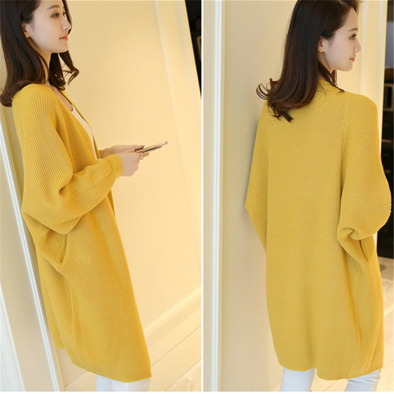 Peris Gems Long Knitted Cardigan for Women | Loose Bat Sleeve Cardigan Sweater Long Knitted Cardigan for Women | Loose Bat Sleeve Cardigan SHEIN Amazon Temu