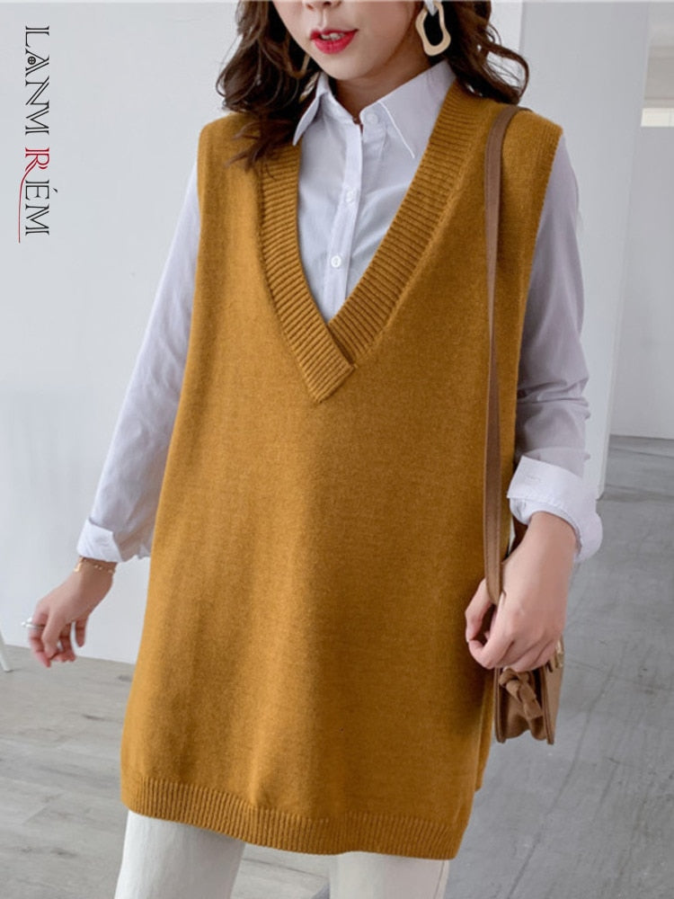 Peris Gems Long Oversized V-Neck Office Style Vest for Women SHEIN Amazon Temu