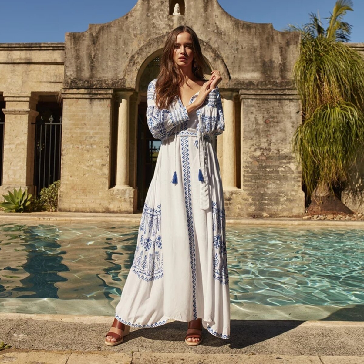 Peris Gems Long Sleeve Maxi Dress for Women | Loose Beach Dress SHEIN Amazon Temu