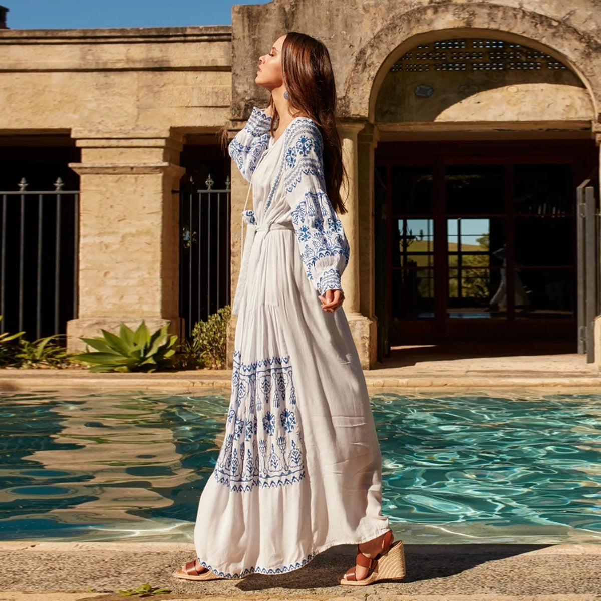 Peris Gems Long Sleeve Maxi Dress for Women | Loose Beach Dress SHEIN Amazon Temu