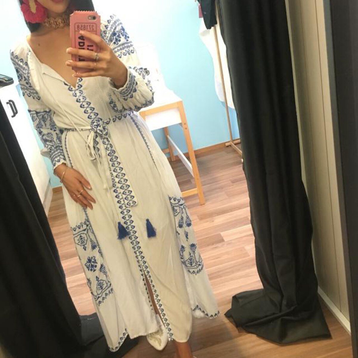 Peris Gems Long Sleeve Maxi Dress for Women | Loose Beach Dress SHEIN Amazon Temu