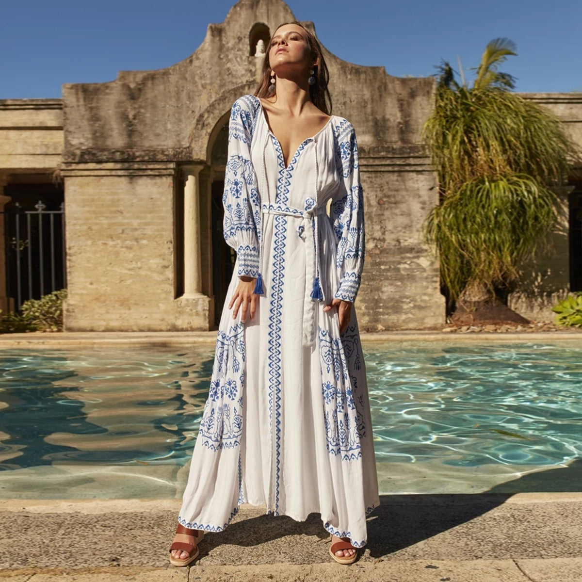 Peris Gems Long Sleeve Maxi Dress for Women | Loose Beach Dress SHEIN Amazon Temu