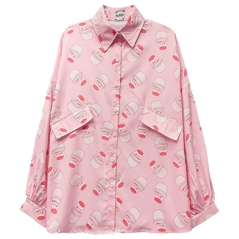 Peris Gems Long Sleeve Y2K Kawaii Button Up Shirts for Women SHEIN Amazon Temu
