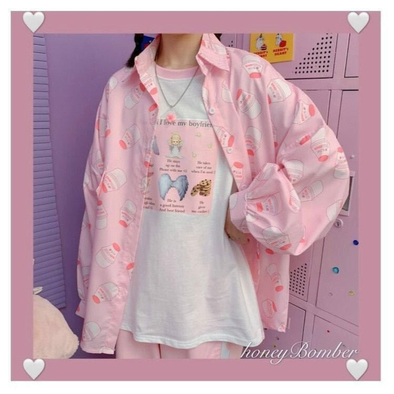 Peris Gems Long Sleeve Y2K Kawaii Button Up Shirts for Women SHEIN Amazon Temu