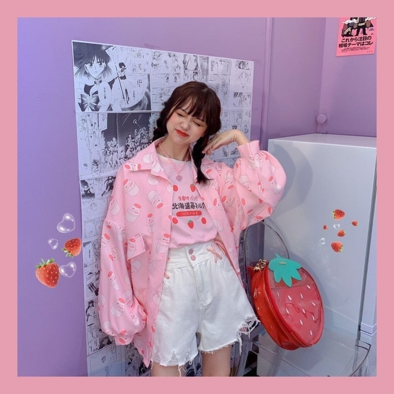 Peris Gems Long Sleeve Y2K Kawaii Button Up Shirts for Women SHEIN Amazon Temu