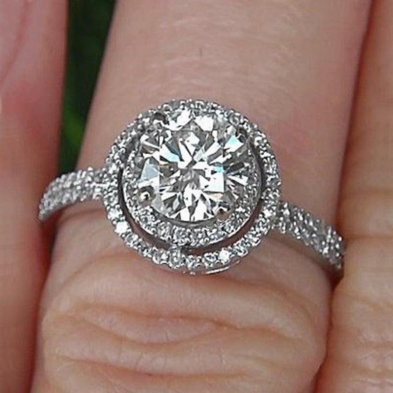 Peris Gems Luxurious Cubic Zirconia Rings for Women | Silver Diamond Ring SHEIN Amazon Temu