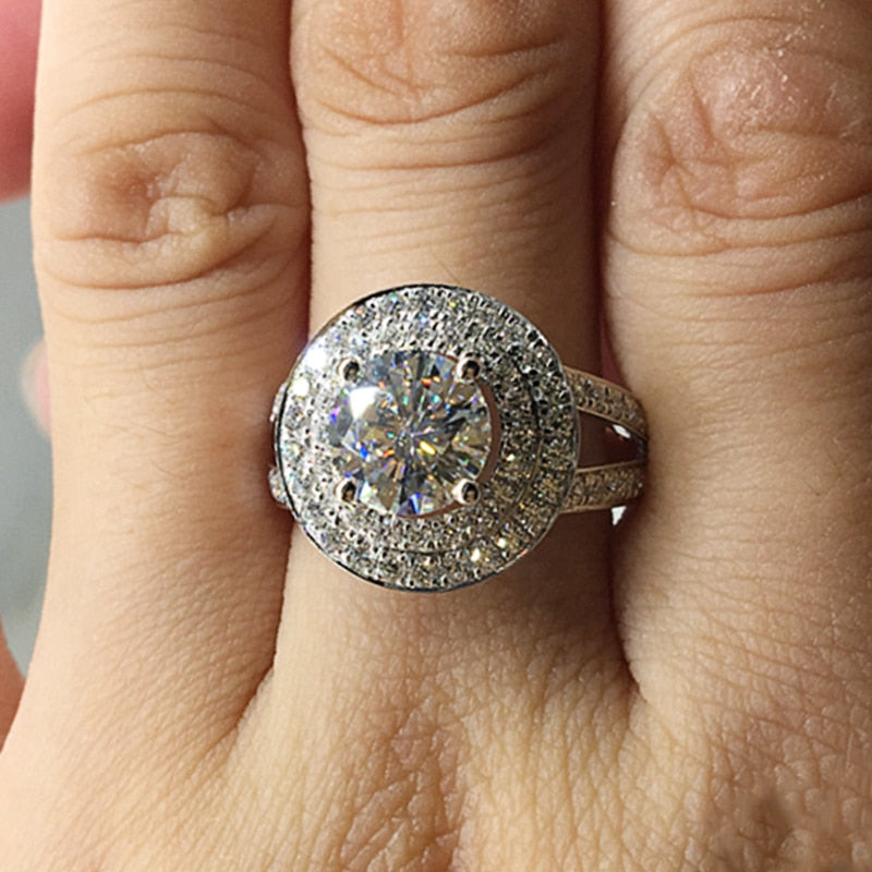 Peris Gems Luxurious Cubic Zirconia Rings for Women | Silver Diamond Ring SHEIN Amazon Temu