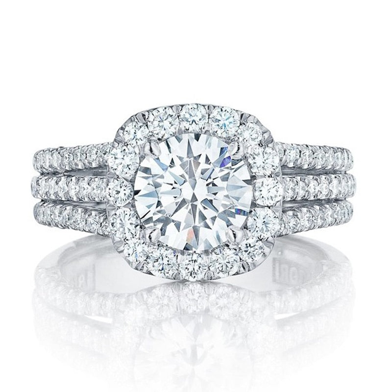 Peris Gems Luxurious Cubic Zirconia Rings for Women | Silver Diamond Ring SHEIN Amazon Temu