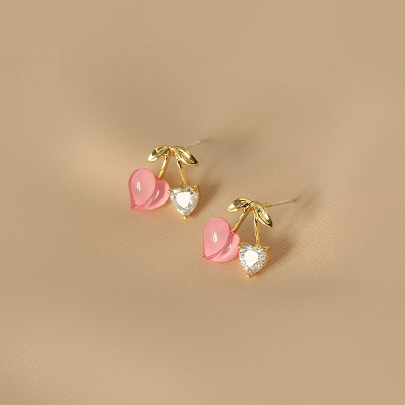 Peris Gems Luxury Pearl Tulip Flower Stud Earrings - Exquisite Zircon Party Earrings SHEIN Amazon Temu
