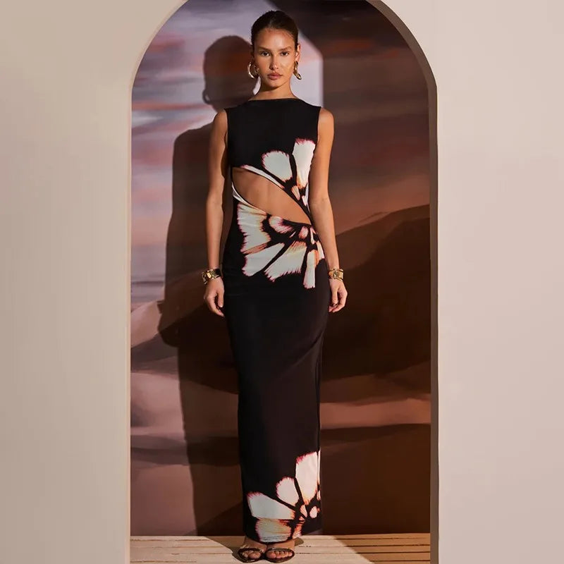 Peris Gems M / Black Black Dresses Women Summer New O-Neck Sleeveless Sexy Clubwear Hollow Out Dress Fashion Print Casual Elegant Slim Female Dresses Black Dresses Women Summer New O-Neck Sleeveless Sexy Clubwear Hollow Out Dress Fashion Print Casual Elegant Slim Female Dresses SHEIN Amazon Temu
