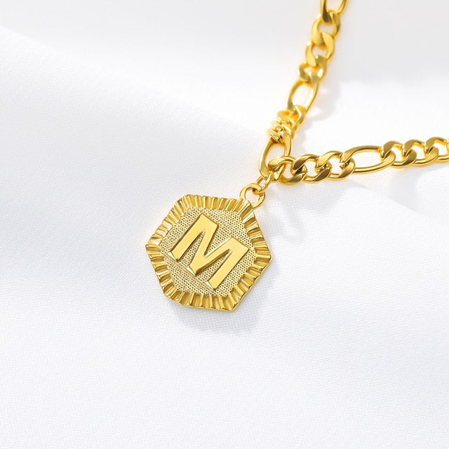 Peris Gems M Dainty A-Z Letter Hexagon Anklets Unisex | Gold Initial Letter Leg Chain Dainty A-Z Letter Hexagon Anklets Unisex Gold Initial Letter SHEIN Amazon Temu
