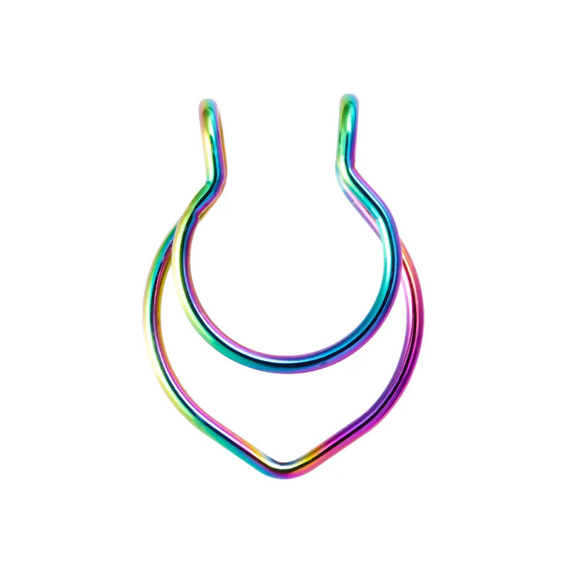 Peris Gems Magnetic Horeshoe Septum Fake Nose Ring Non-Piercing SHEIN Amazon Temu