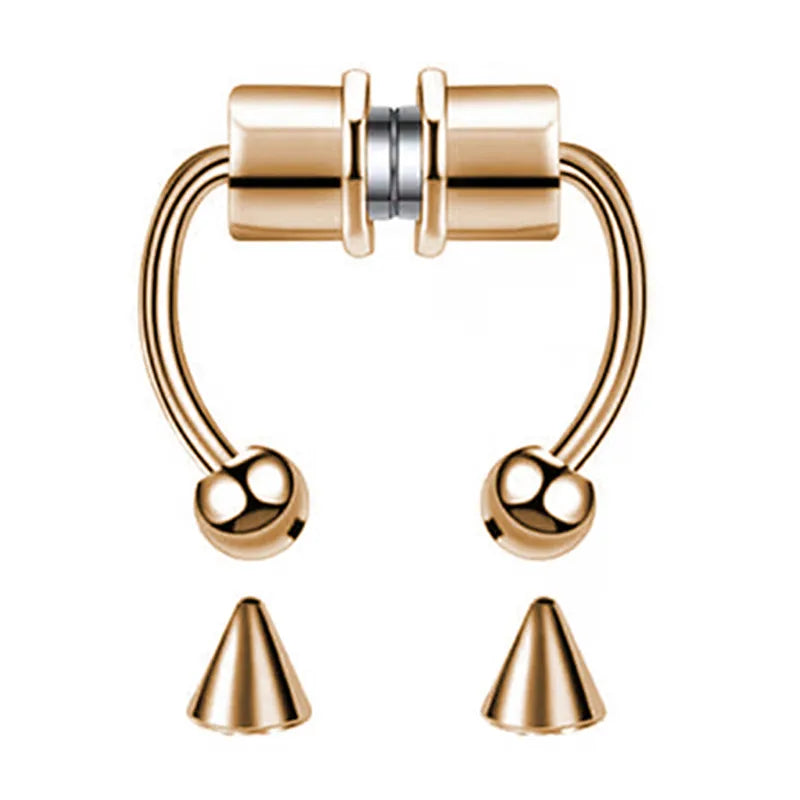 Peris Gems Magnetic Horeshoe Septum Fake Nose Ring Non-Piercing SHEIN Amazon Temu