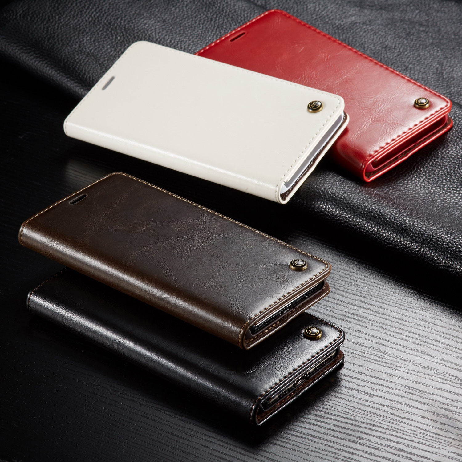 Peris Gems Magnetic Leather Wallet iPhone Cover Case | Card Holder Phone Case Magnetic Leather Wallet iPhone Cover Card Holder Case SHEIN Amazon Temu