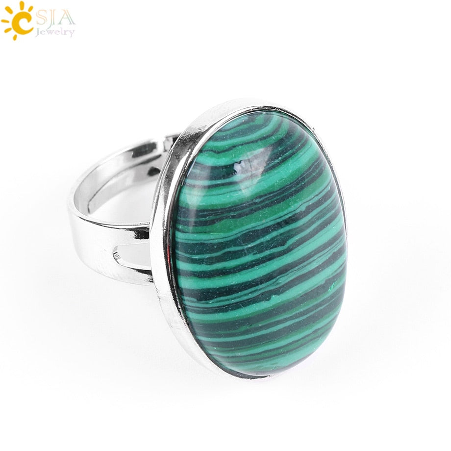 Peris Gems Malachite Quartz Tiger Eye Lapis Obsidian Rings Unisex SHEIN Amazon Temu