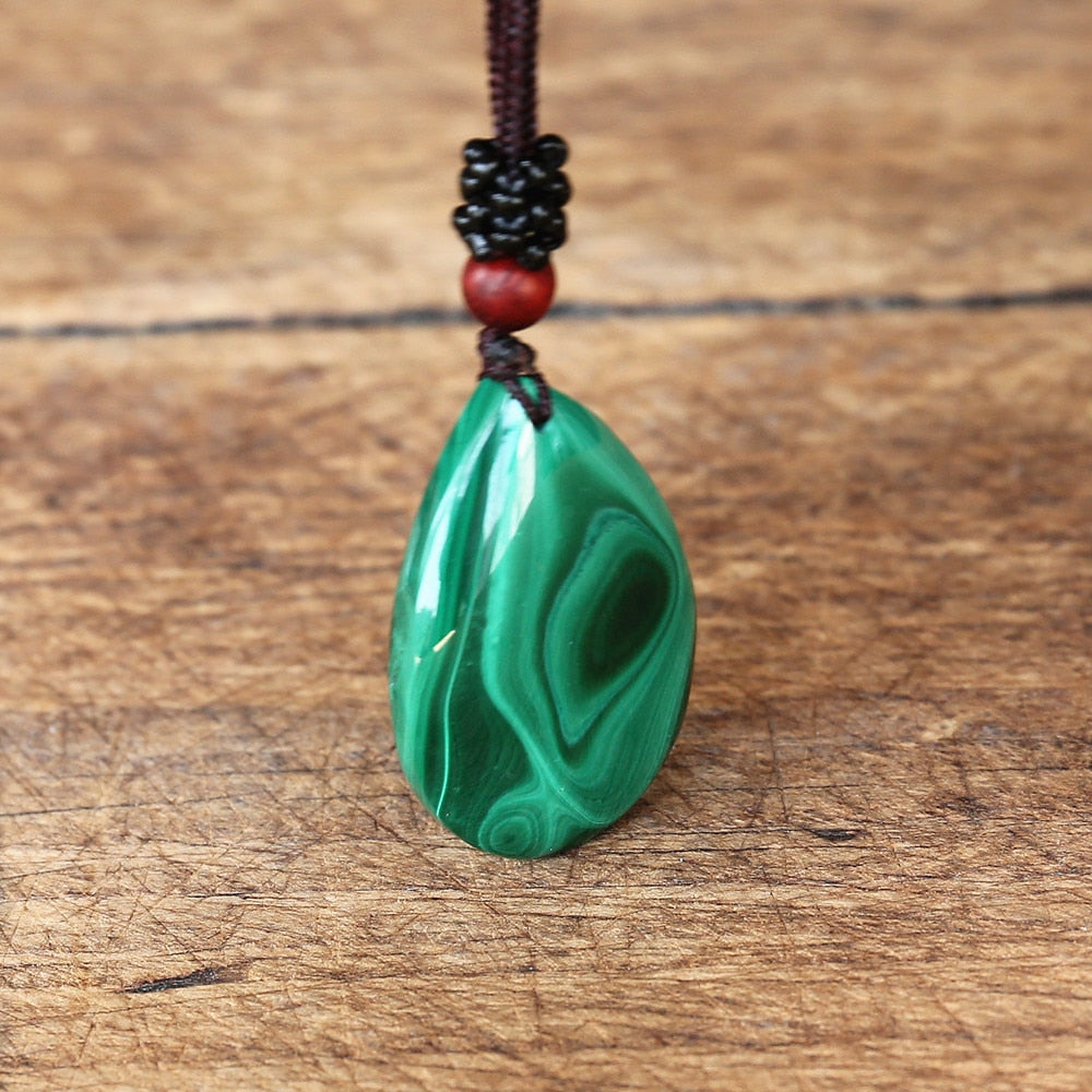 Peris Gems Malachite Waterdrop Pendant Necklace | Green Necklace SHEIN Amazon Temu