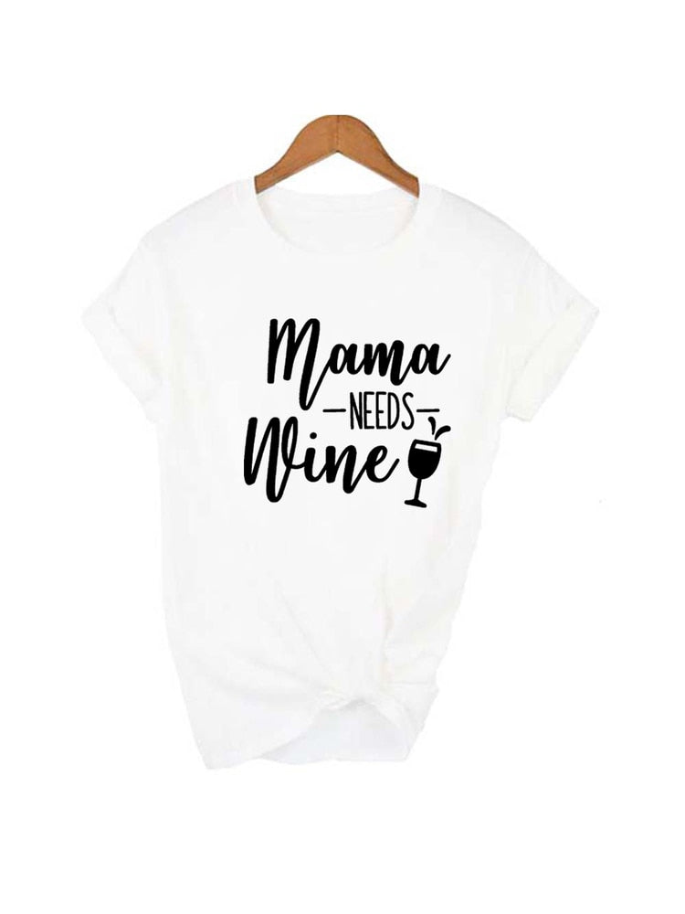 Peris Gems Mama Needs Wine Letter Print T Shirt for Women | Short Sleeve Wine Lover Tee Mama Needs Wine Letter Print T Shirt for Women | Wine Lover SHEIN Amazon Temu