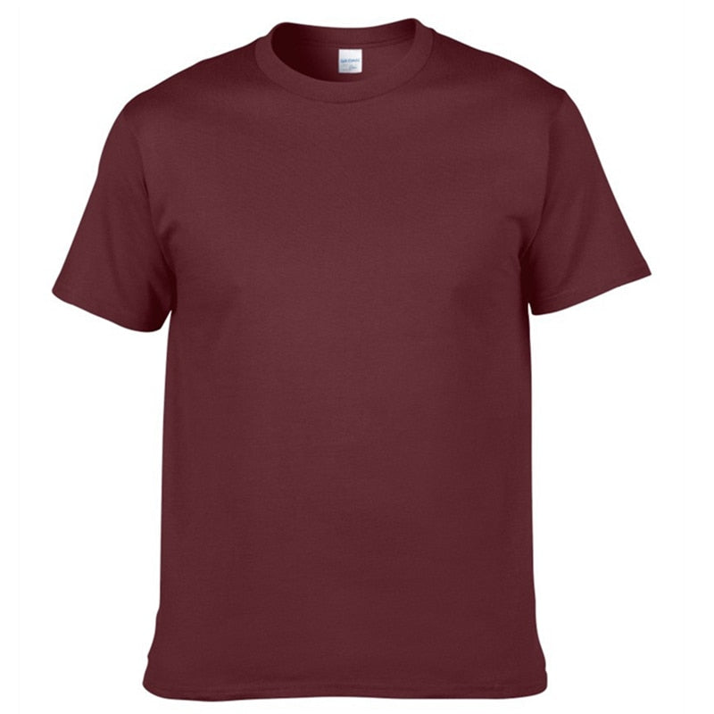 Peris Gems Maroon / XS Casual Cotton O-Neck T-Shirts for Men SHEIN Amazon Temu