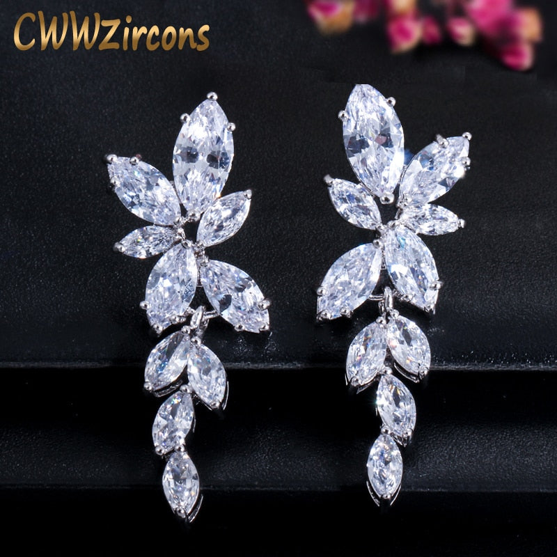 Peris Gems Marquise Cut Diamond Flower Cluster Tassel Earrings for Women Marquise Cut Diamond Flower Cluster Tassel Earring for Women SHEIN Amazon Temu
