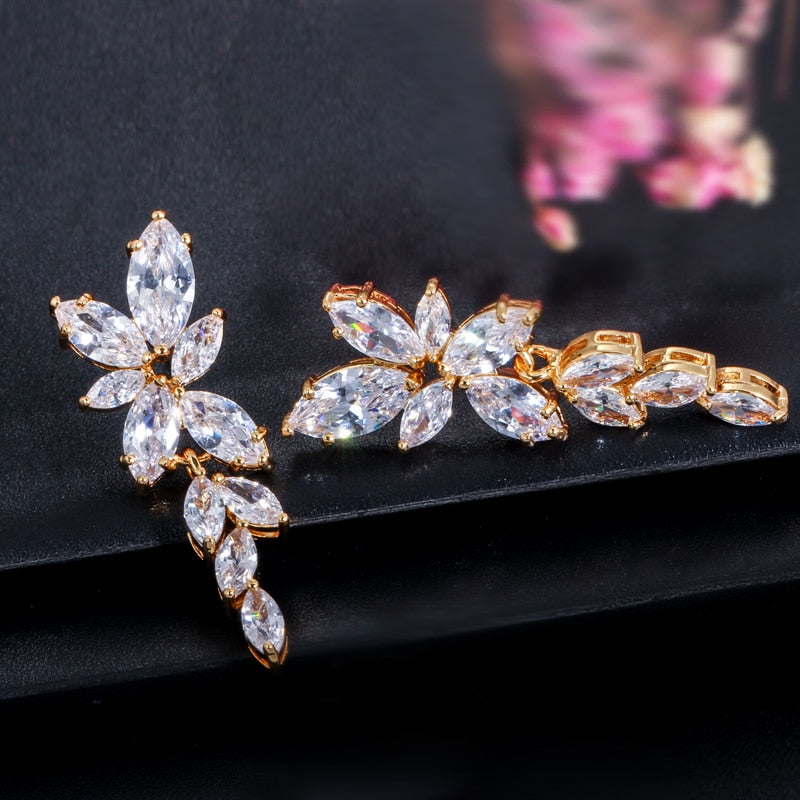 Peris Gems Marquise Cut Diamond Flower Cluster Tassel Earrings for Women Marquise Cut Diamond Flower Cluster Tassel Earring for Women SHEIN Amazon Temu