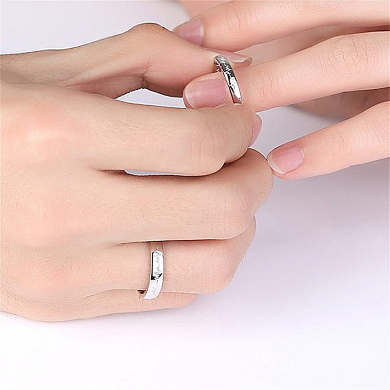 Peris Gems Matching Heart Couple Rings Set | Forever Endless Love Wedding Jewelry SHEIN Amazon Temu