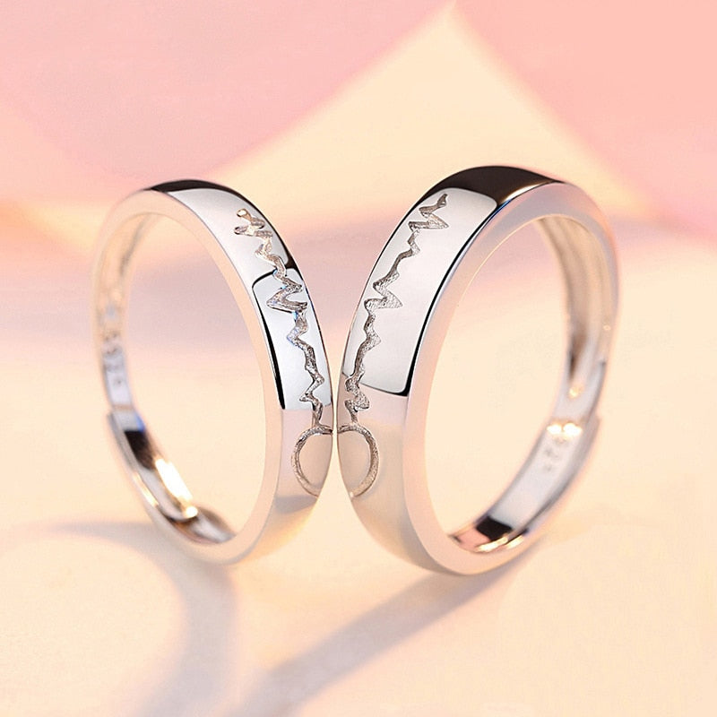 Peris Gems Matching Heart Couple Rings Set | Forever Endless Love Wedding Jewelry SHEIN Amazon Temu