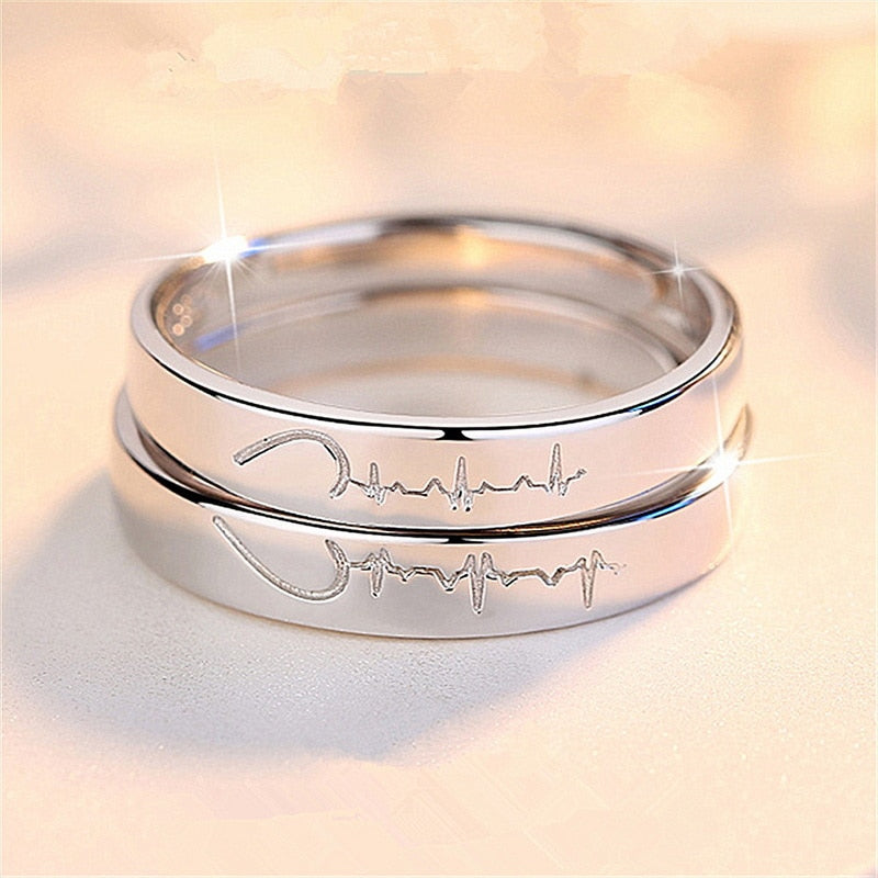 Peris Gems Matching Heart Couple Rings Set | Forever Endless Love Wedding Jewelry SHEIN Amazon Temu