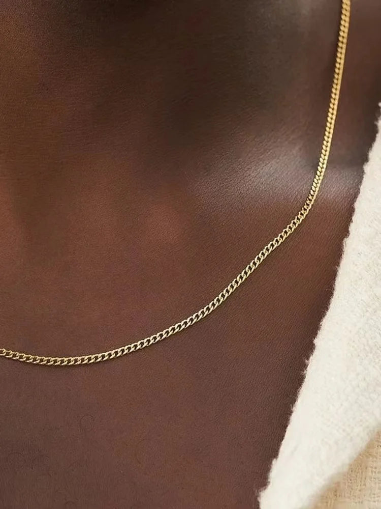 Peris Gems Men Stainless Steel Basic Chain Necklace Titanium Steel Jewelry Cuban Chain For Women Men Stainless Steel Basic Chain Necklace Titanium Steel Jewelry Cuban Chain For Women SHEIN Amazon Temu