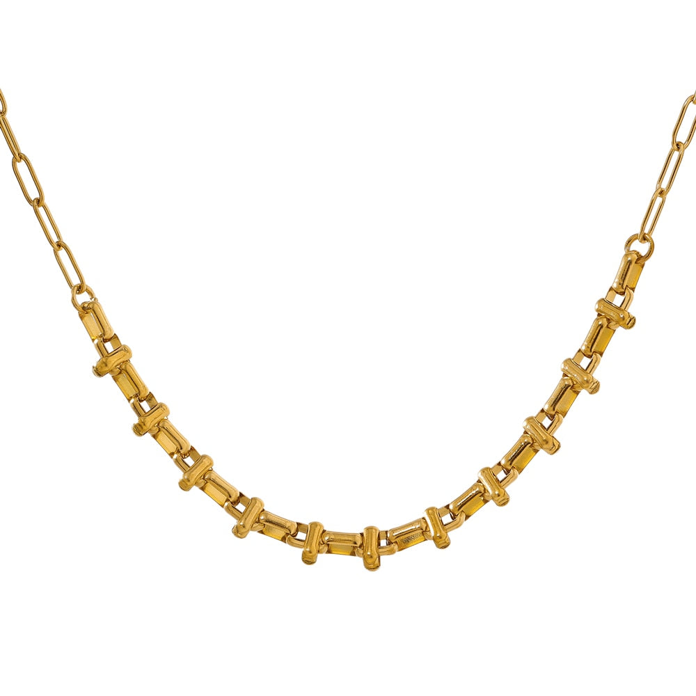 Peris Gems Metal 18K Plated Short Chain Choker Necklace for Women | Gold Stainless Steel Jewelry SHEIN Amazon Temu