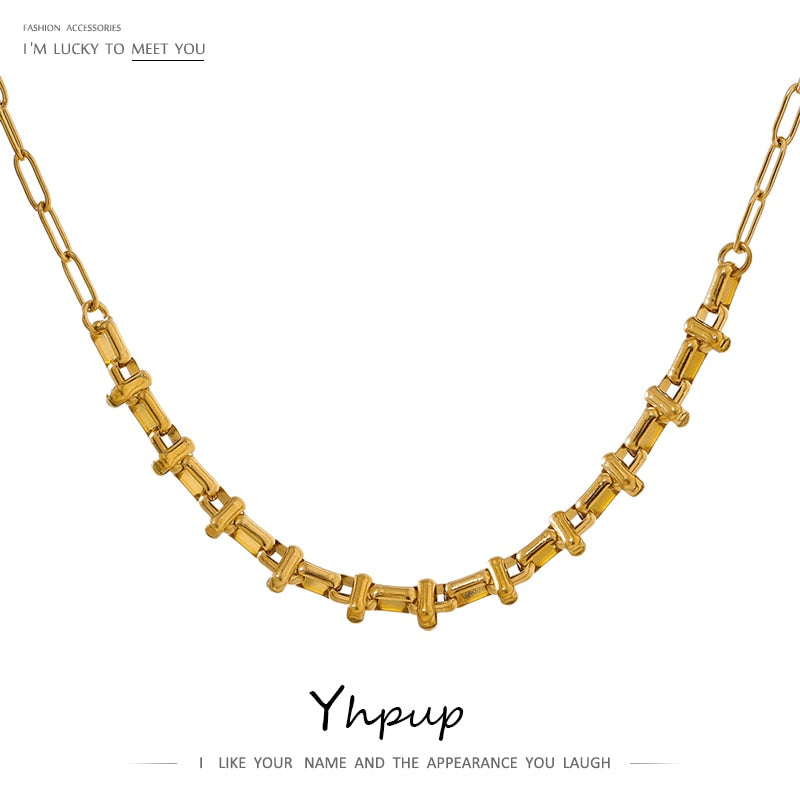 Peris Gems Metal 18K Plated Short Chain Choker Necklace for Women | Gold Stainless Steel Jewelry SHEIN Amazon Temu