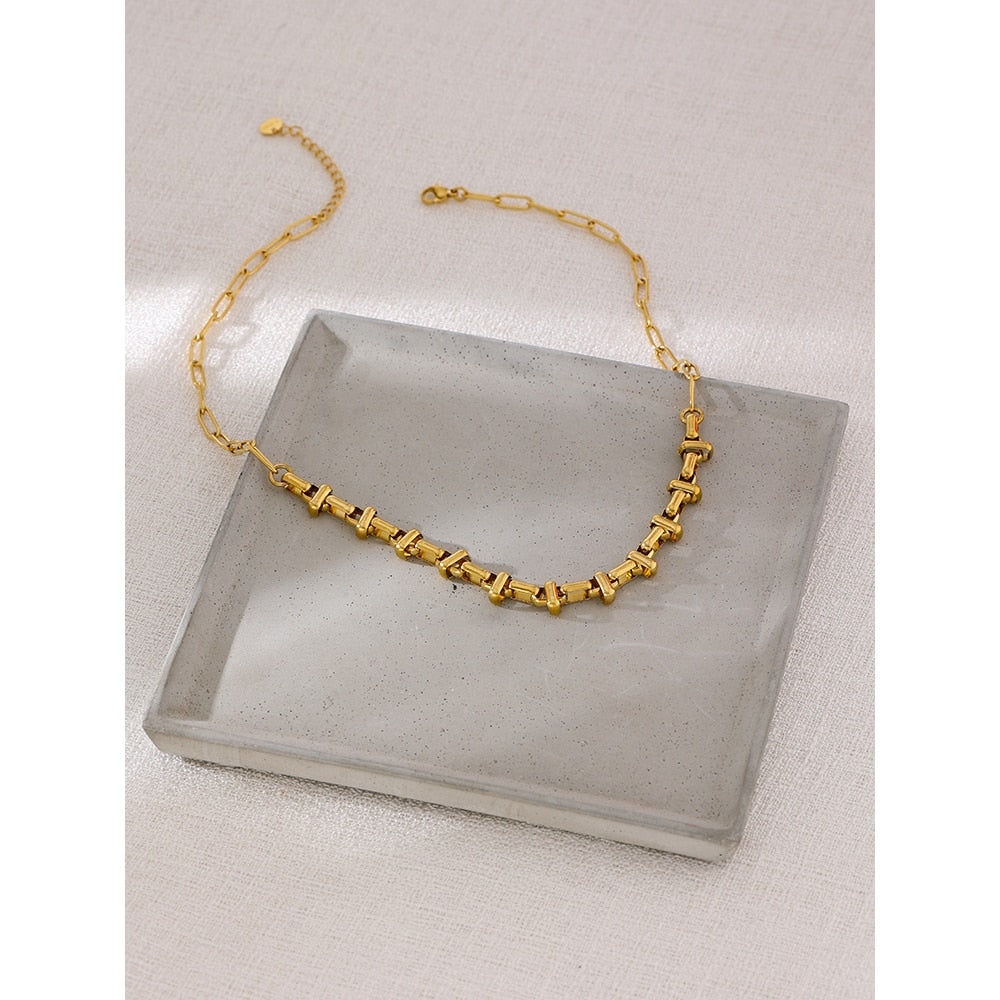 Peris Gems Metal 18K Plated Short Chain Choker Necklace for Women | Gold Stainless Steel Jewelry SHEIN Amazon Temu