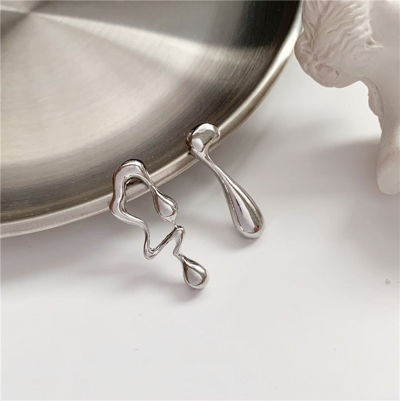 Peris Gems Metal Asymmetric Stud Earrings for Women | Cute Dangle Earrings Metal Asymmetric Stud Earrings for Women | Cute Earrings SHEIN Amazon Temu